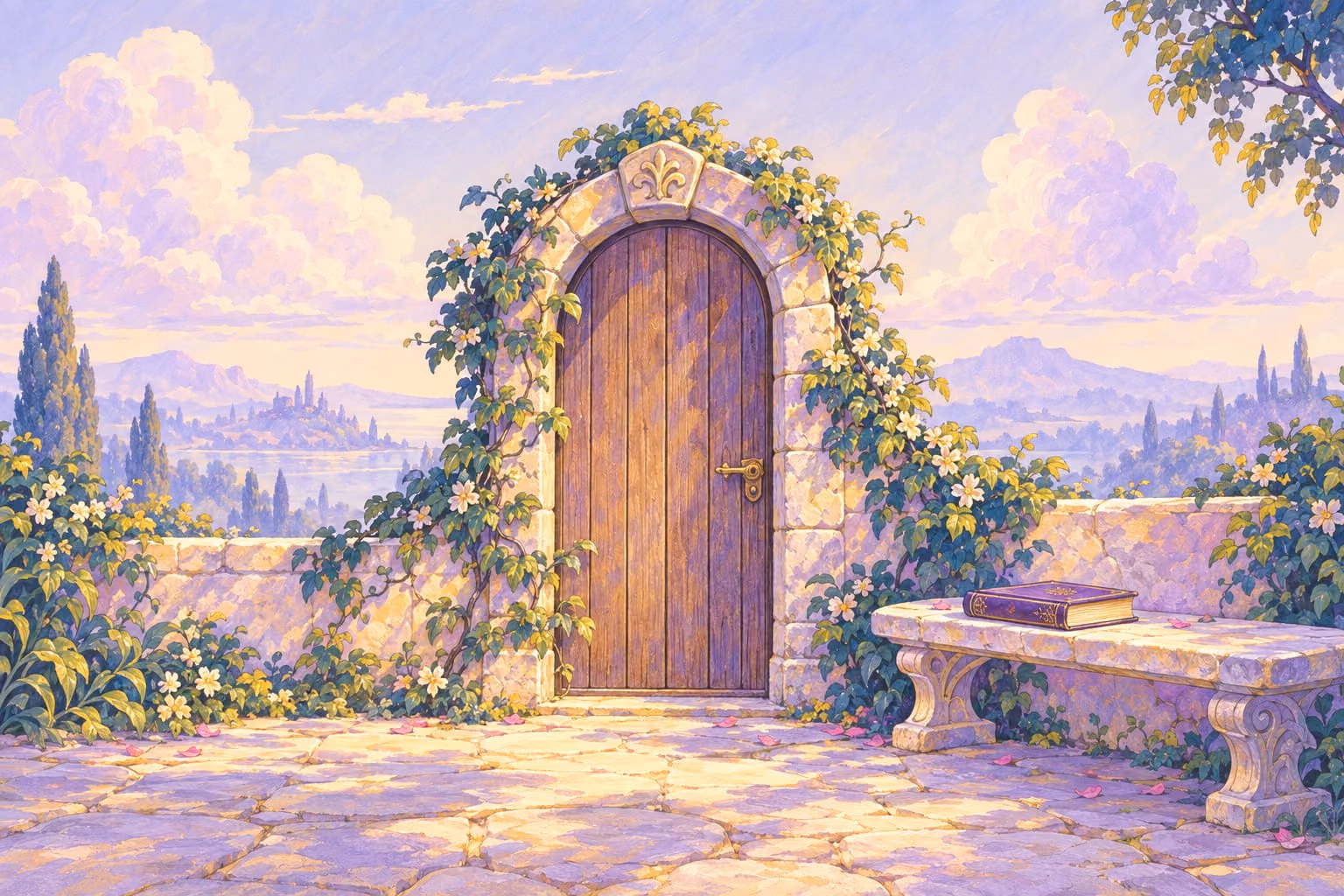 Closed door and a shut batch book on the bench