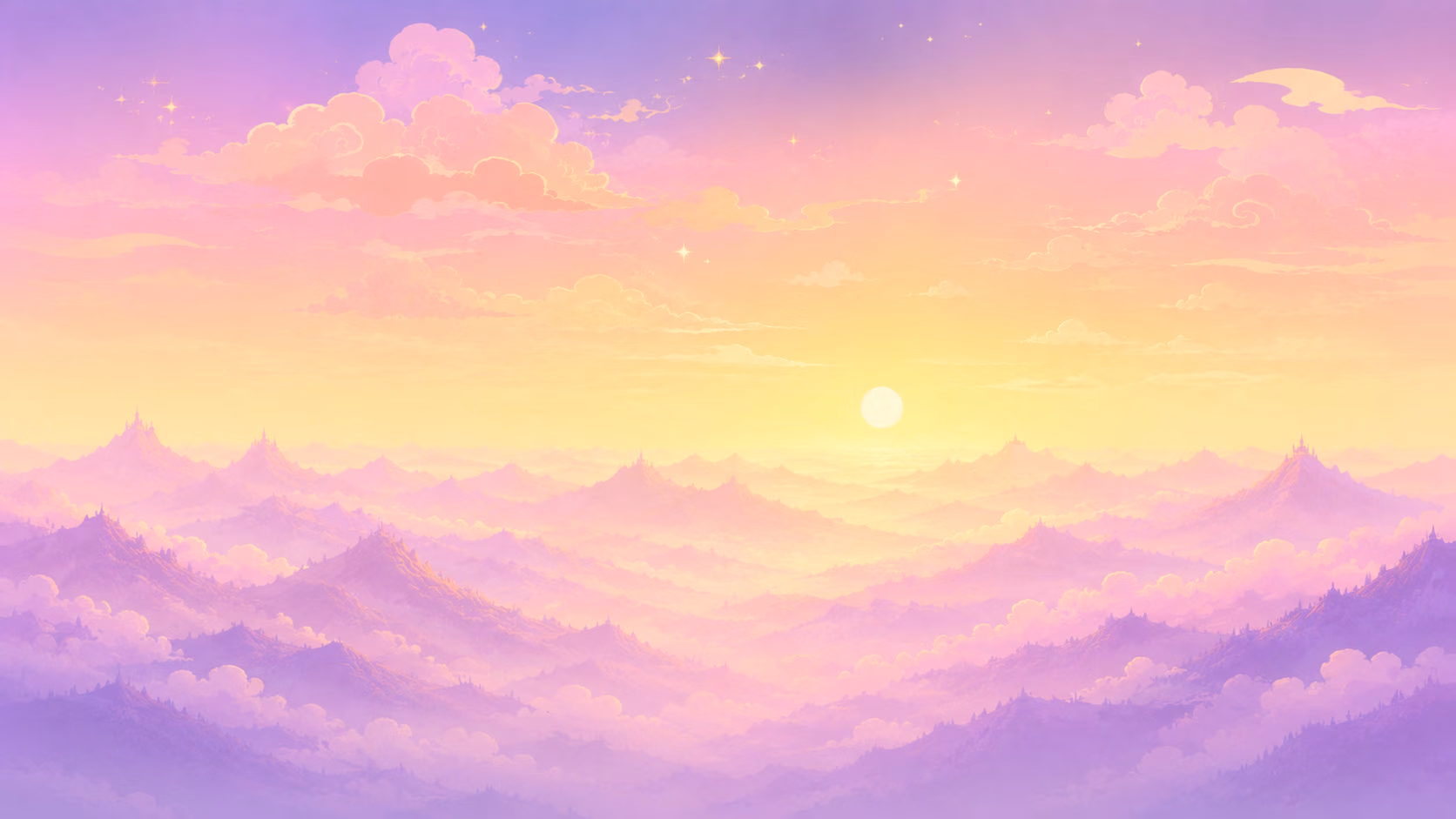 Painted mountain backdrop from the Hero Church art library